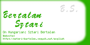 bertalan sztari business card